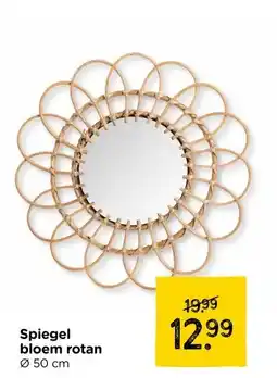 Xenos Spiegel bloem rotan aanbieding