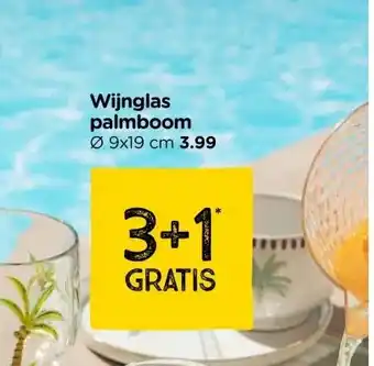 Xenos Wijnglas palmboom aanbieding