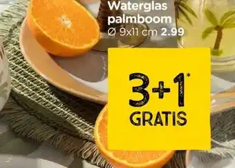 Xenos Waterglas palmboom aanbieding