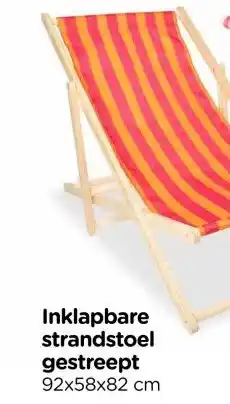 Xenos Inklapbare strandstoel gestreept aanbieding