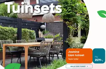 Van der Garde tuinmeubelen Jasmine Liam tuinset aanbieding