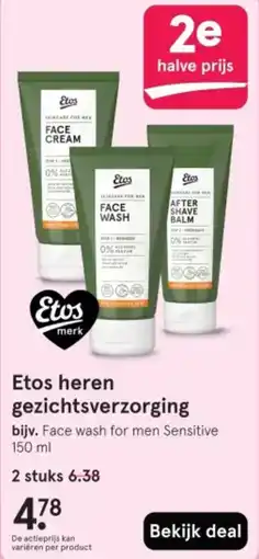 Etos Etos heren gezichtsverzorging aanbieding