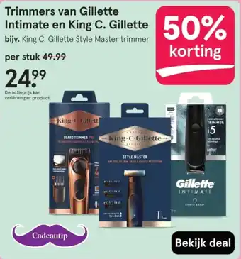 Etos Trimmers van Gillette Intimate en King C. Gillette aanbieding