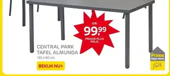 Praxis CENTRAL PARK TAFEL ALMUNDA aanbieding