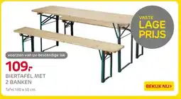 Praxis BIERTAFEL MET 2 BANKEN aanbieding