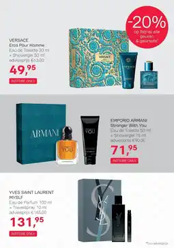 Pour Vous VERSACE Eros Pour Homme Eau de Toilette 30 ml + Showergel 50 ml aanbieding