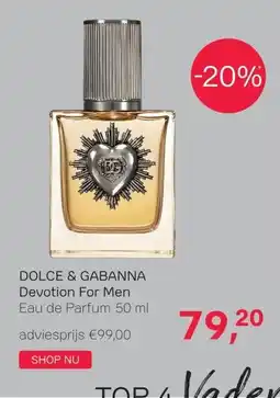 Pour Vous DOLCE & GABANNA Devotion For Men Eau de Parfum 50 ml aanbieding