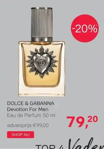 Pour Vous DOLCE & GABANNA Devotion For Men Eau de Parfum 50 ml aanbieding