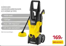 Praxis KÄRCHER HOGEDRUKREINIGER K3 HOME & PIPE aanbieding