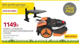 Praxis WORX LANDROID ACCU ROBOTGRASMAAIER VISION aanbieding