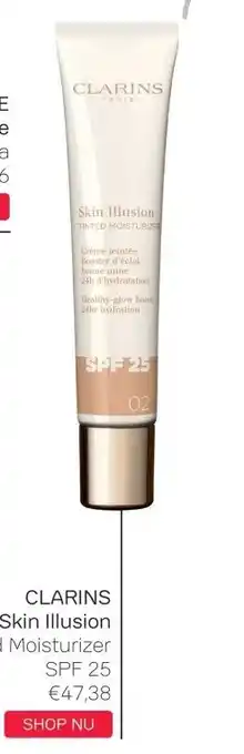 Pour Vous CLARINS Skin Illusion Tinted Moisturizer aanbieding