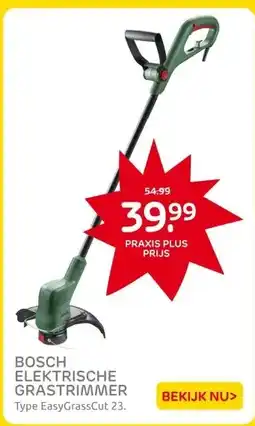 Praxis BOSCH ELEKTRISCHE GRASTRIMMER aanbieding