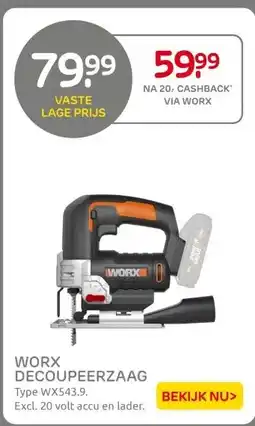 Praxis WORX DECOUPEERZAAG aanbieding