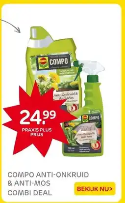 Praxis COMPO ANTI-ONKRUID & ANTI-MOS COMBI DEAL aanbieding
