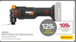 Praxis WORX MULTITOOL 20V BRUSHLESS aanbieding