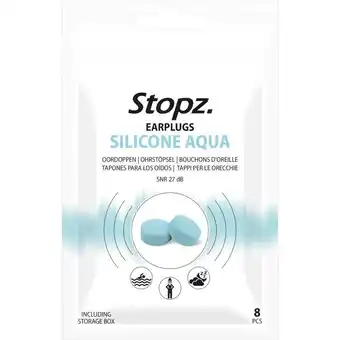 Plein.nl Stopz. Earplugs Silicone Aqua 8 aanbieding