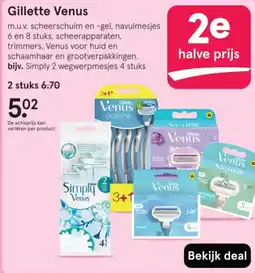 Etos Gillette Venus aanbieding