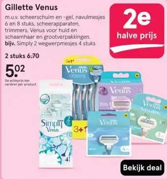 Etos Gillette Venus aanbieding