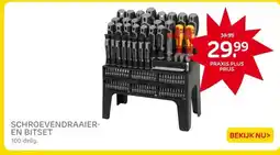 Praxis SCHROEVENDRAAIER- EN BITSET aanbieding