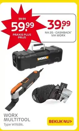 Praxis WORX MULTITOOL aanbieding