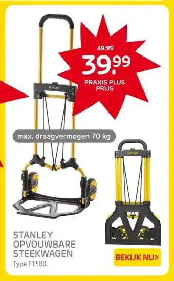 Praxis STANLEY OPVOUWBARE STEEKWAGEN aanbieding