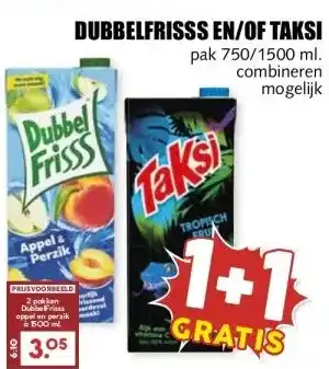 MCD Supermarkt DUBBELFRISSS EN/OF TAKSI aanbieding
