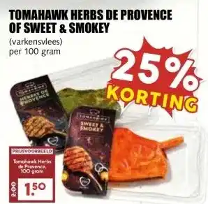 MCD Supermarkt TOMAHAWK HERBS DE PROVENCE OF SWEET & SMOKEY aanbieding