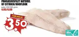 MCD Supermarkt PANGASIUSFILET NATUREL OF CITROEN/KNOFLOOK aanbieding