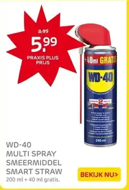 Praxis WD-40 MULTI SPRAY SMEERMIDDEL SMART STRAW aanbieding