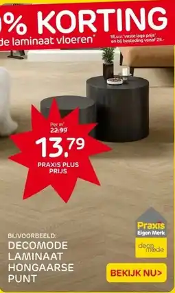 Praxis DECOMODE LAMINAAT HONGAARSE PUNT aanbieding