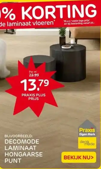 Praxis DECOMODE LAMINAAT HONGAARSE PUNT aanbieding