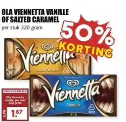 MCD Supermarkt OLA VIENNETTA VANILLE OF SALTED CARAMEL aanbieding