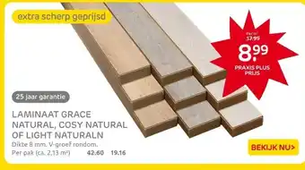Praxis LAMINAAT GRACE NATURAL, COSY NATURAL OF LIGHT NATURALN aanbieding