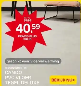 Praxis CANDO PVC VLOER TEGEL DELUXE aanbieding