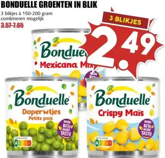 MCD Supermarkt BONDUELLE GROENTEN IN BLIK aanbieding