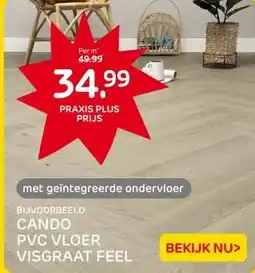Praxis CANDO PVC VLOER VISGRAAT FEEL aanbieding