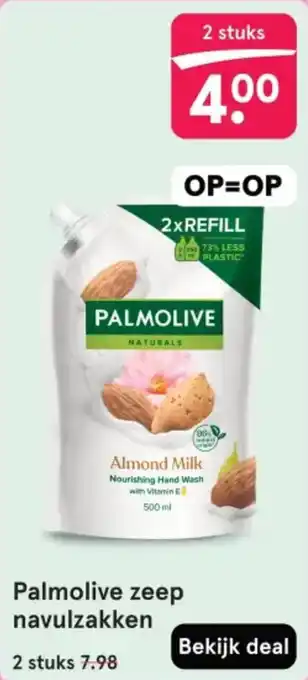 Etos Palmolive zeep navulzakken aanbieding