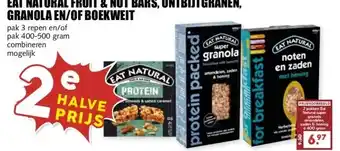 MCD Supermarkt EAT NATURAL FRUIT & NUT BARS, ONTBIJTGRANEN, GRANOLA EN/OF BOEKWEIT aanbieding
