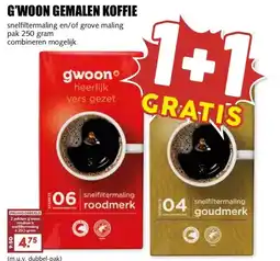 MCD Supermarkt G'WOON GEMALEN KOFFIE aanbieding
