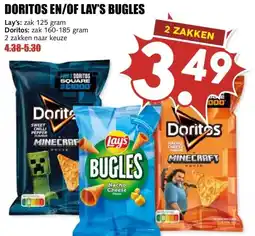 MCD Supermarkt DORITOS EN/OF LAY'S BUGLES aanbieding