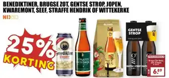 MCD Supermarkt BENEDIKTINER, BRUGSE ZOT, GENTSE STROP, JOPEN, KWAREMONT, SEEF, STRAFFE HENDRIK OF WITTEKERKE aanbieding