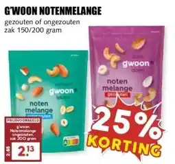 MCD Supermarkt G'WOON NOTENMELANGE aanbieding