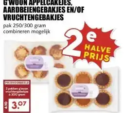 MCD Supermarkt G'WOON APPELCAKEJES, AARDBEIENGEBAKJES EN/OF VRUCHTENGEBAKJES aanbieding