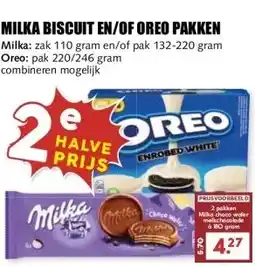 MCD Supermarkt MILKA BISCUIT EN/OF OREO PAKKEN aanbieding