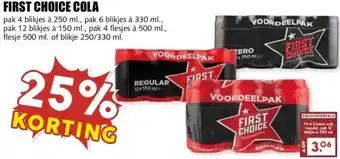 MCD Supermarkt FIRST CHOICE COLA aanbieding