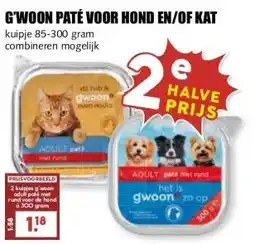 MCD Supermarkt G'WOON PATÉ VOOR HOND EN/OF KAT aanbieding