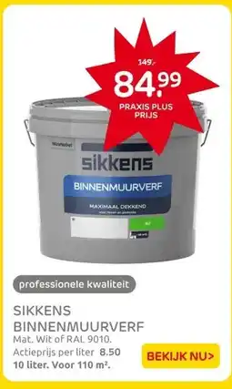 Praxis SIKKENS BINNENMUURVERF aanbieding