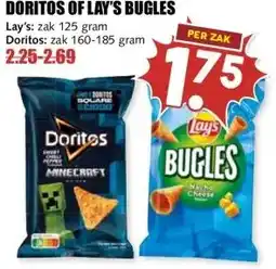 MCD Supermarkt DORITOS OF LAY'S BUGLES aanbieding