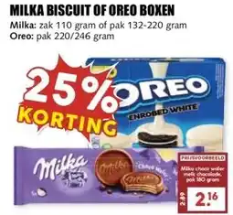 MCD Supermarkt MILKA BISCUIT OF OREO BOXEN aanbieding
