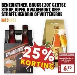 MCD Supermarkt BENEDIKTINER, BRUGSE ZOT, GENTSE STROP, JOPEN, KWAREMONT, SEEF, STRAFFE HENDRIK OF WITTEKERKE aanbieding